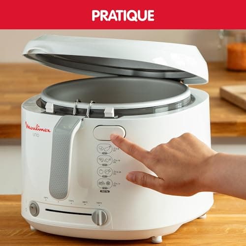 Moulinex Electric Deep Fryer, 1kg Capacity, 4 Persons, Compact Fryer, Easy Storage, Draining Position to Decrease Oil Quantity, Control Window, AF203110 - Image 8