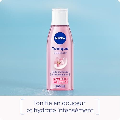 NIVEA - Tonique Douceur - Nettoyant Visage - Elimine Les Impuretés & Tonifie La Peau - Hydrate & Apaise - Huile D'Amande Douce & Hydramine - Vegan - Peaux Sèches & Sensibles - 200 ml - Image 6