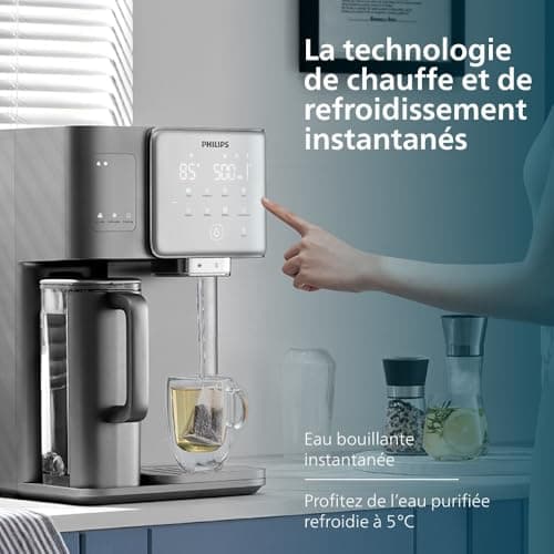Philips Reverse Osmosis Water Station, Instant Hot & Cold Water, Built-in Ice Maker, UV-C, Remineralization, TDS Monitor, 6 Litre Tank, 1 Year Filter Life - Image 7