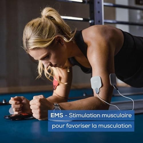 Beurer EM 59 TENS/EMS Muscle Stimulator 4-in-1 for Pain Therapy, Muscle Stimulation, Massage and Therapy, Black Thermotherapy, with 4 Electrodes and Battery - Image 6