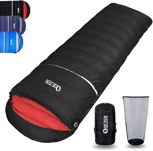 Winter Sleeping Bag Outdoor Sleeping Bag Down to -18°C Lightweight Warm Sleeping Bag with Premium Down 620FP for Camping, Hiking and Trekking - Image 2