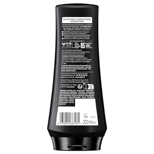 Schwarzkopf Gliss Ultimate Repair Conditioner for Dry and Damaged Hair - Repairs and Strengthens - 95% Natural Ingredients - 200 ml Bottle - Image 3