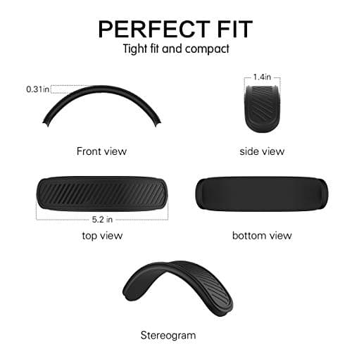 Headband Cushion for Apple AirPods Max, Soft Silicone Washable Dustproof Accessories Compatible with Knitted Mesh Canopy (Black) - Image 7