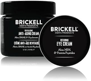 Ultimate Anti-Age Routine, Night Wrinkle Face Cream and Eye Cream to Reduce Wrinkles, Puffiness, Dark Circles, Natural and Organic, Unscented