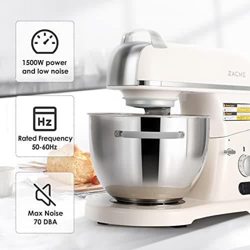 ZACME Patissier - Robot de Cuisine Multifonctions 1500W 7L, Pétrin Professionnel,11 Vitesses Robot de Cuisine Multifonction, un usage commercial[Classe énergétique A+++] - Image 8