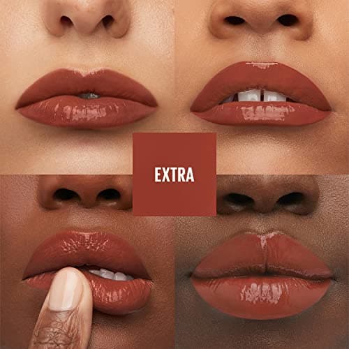Maybelline New York - Liquid Lipstick - Glossy Vinyl Effect - Long-lasting - SuperStay Vinyl Ink Nude Shock - Shade : Extra (130) - Image 4
