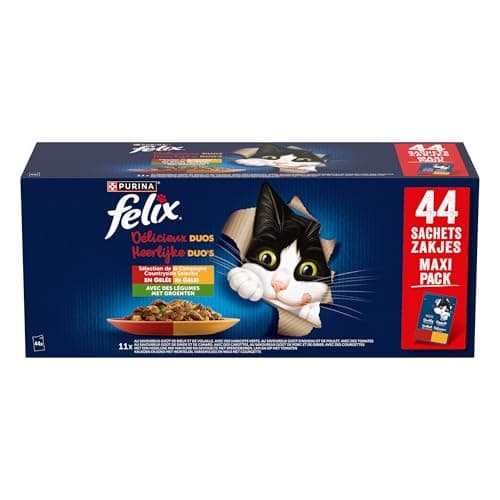 FELIX | Delicious Duos | Jelly | Adult Cat | Vegetable Campaign Selection | Fresh Sachets | 44x85g - Image 4
