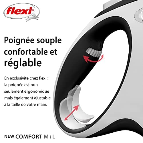 Flexi Comfort L Strap 8 m Black Retractable Lead for Dogs up to 50 kg - Image 6