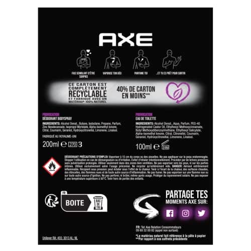 Coffret cadeau homme Dark Tentation avec 2 produits un déodorant bodyspray de 200 ml et une eau de toilette de 100 ml au parfum masculin et délicieusement frais de chocolat noir - Image 4