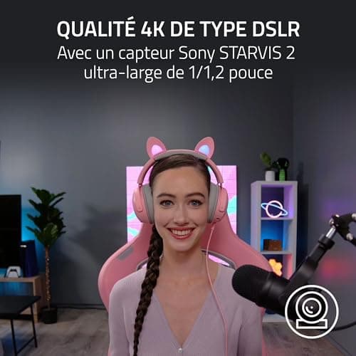 Razer Kiyo Pro Ultra 4K Webcam for Content Creation and Streaming (Ultra High Dynamic Range-UHDR, UltraHD 4K 30FPS/1080P 60FPS, Autofocus with AI, 2.9μm Light Sensor) Black - Image 4