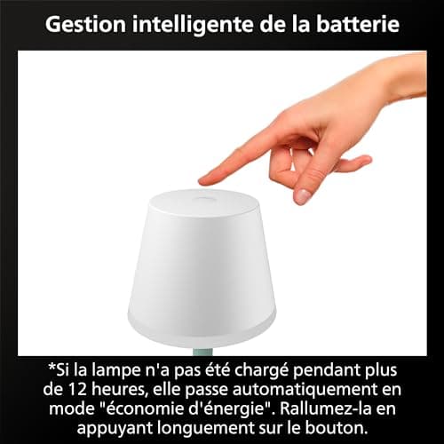 Philips White and Color Ambiance, lampe à poser portable Hue Go Portable Blanche, lampe connectée Philips Bluetooth, 370 lm, 16 m de couleurs, compatible Alexa, Google Assistant et Apple Homekit - Image 7
