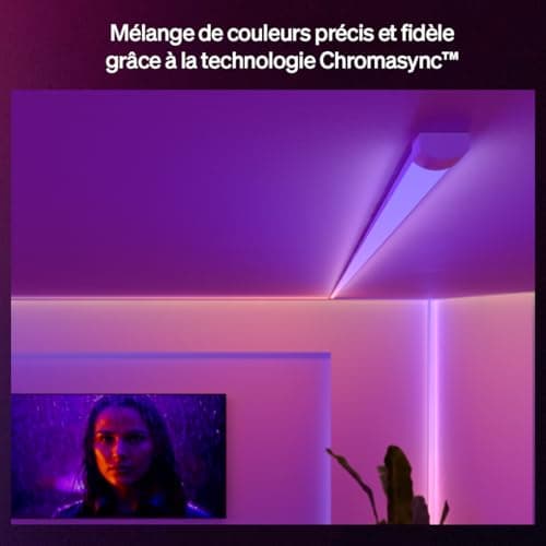 Philips Hue OmniGlow 3 m Micro LED Strip, 2700 lm, Ambiance and Bright Colour, Flexible Indoor Lighting, Uniform Light, Cuttable, App and Voice Control - Image 5