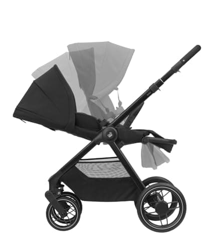 Maxi-Cosi Oxford, Stroller, 0-4 years, 0-22 kg, Compact Folding, Soft Suspension, Spacious Seat, 3 Recline Positions, 10 kg Storage Basket, Twillic Black - Image 3