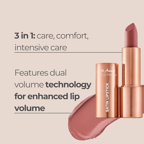 M. Asam MAGIC FINISH Rouge à lèvres amande (4 g) – Rouge à lèvres nourrissant amande au fini satiné, repulpe les lèvres sans les assécher, couleur intense au fini satiné, hydrate et nourrit - Image 3