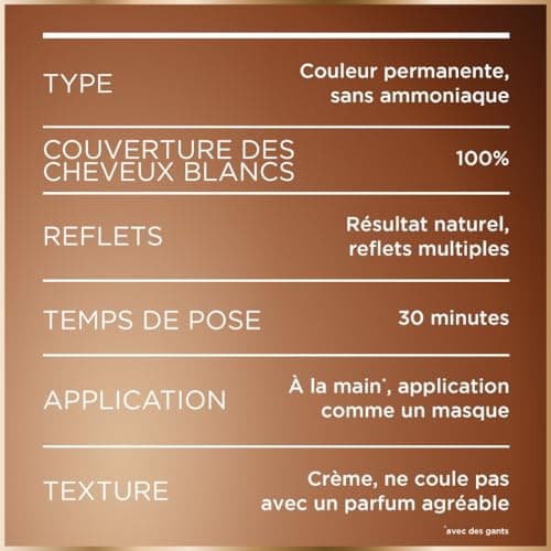 Garnier - Coloration Permanente - Sans Ammoniaque - 90% d'Ingrédients d'Origine Naturelle - Formule Vegan - Beurre de Karité - 100% Couverture Cheveux Blancs - Châtain Très Clair Mocaccino (6.0)- Good - Image 7
