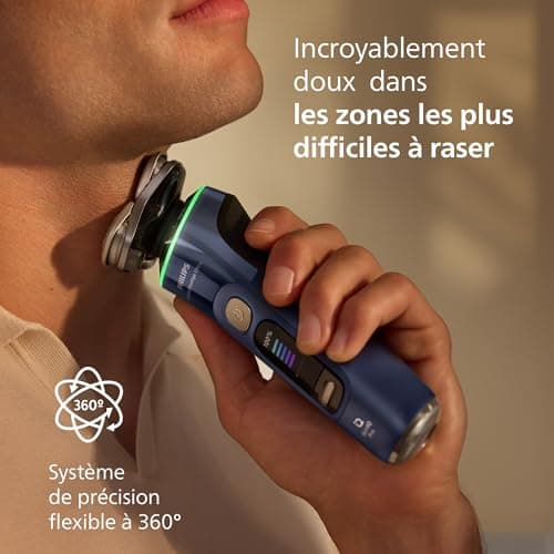 Philips Rasoir i9000 Prestige Ultra, Rasoir électrique 100% étanche, Technologie Skin IQ Pro, Système Triple Lift & Cut, Lames de précision NanoTech rotatives 360°, 5 modes de rasage, XP9401/38 - Image 6