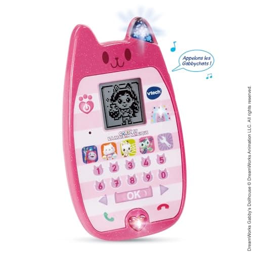 VTech - Gabby and the Magic House, Educational Smartphone, Children's Mobile Phone with Backlit Screen, 4 Games, Luminous Cat Ear, Gift for Children from 3 to 7 Years - Image 4