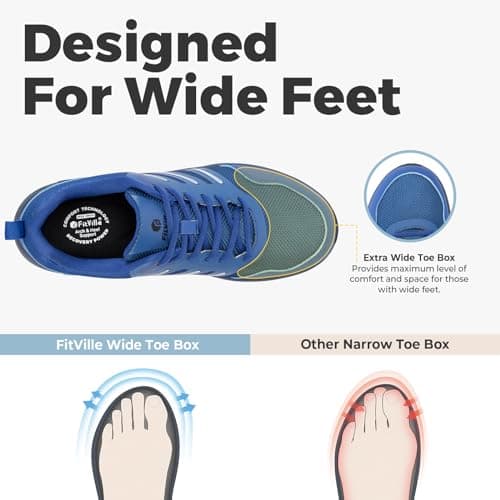 FitVille Men's Extra Wide Trail Shoes for Trekking Non-Slip Outdoor Running Trainers - Image 5