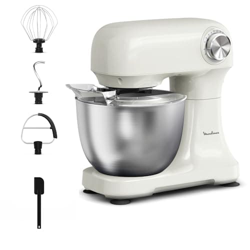 Moulinex, Bake Simple, Compact Mixer, Easy Use, Whisk, Beater and Mixer Hook, QA141AF0 - Image 2