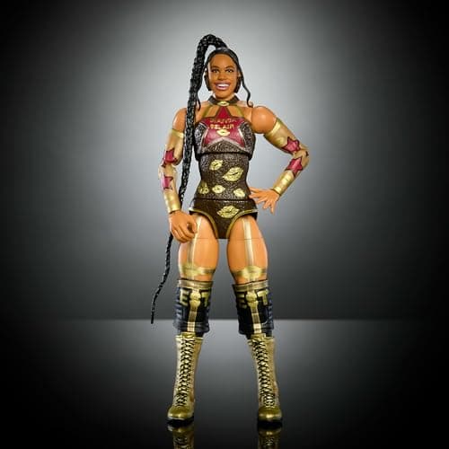 WWE Mattel Elite Collection Premium Action Figure and Accessories Live Event Bianca Belair Wrestlemania with Howard Finkel Build-A-Figure Parts - Image 5
