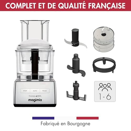 Magimix 3L CS 4200 XL Multifunction Food Processor - Chopper, Blender, Juicer, XL Bowl - Shiny Chrome - Image 3