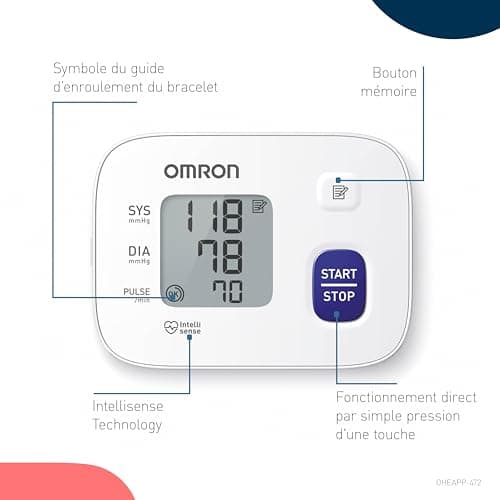 OMRON RS1 Automatic Wrist Blood Pressure Monitor for Home or On the Go Use - Clinically Validated, Blood Pressure Monitor with Preformed Cuff 5.3-8.5 Inch, Cuff Wrap Guide - Image 8