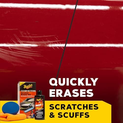Meguiar's Quik Scratch Eraser Kit for Car that Eliminates Blemishes Includes Meguiar's ScratchX Drill Mounted Pad, Microfiber Towel - Image 3