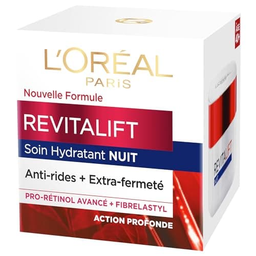 L'Oréal Paris - Anti-Aging Moisturizing Face Night Cream - Anti-Wrinkle, Extra-Firming & Toning Cream - Enriched with Pro-Retinol & Fibrelastyl - All Skin Types - Revitalift - 50 ml - Image 6