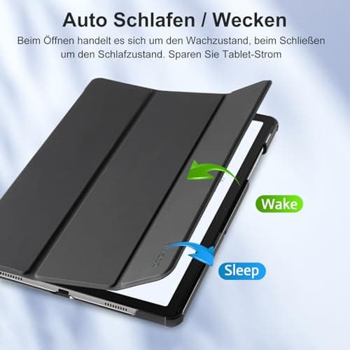CoBak Case Cover for Samsung Galaxy Tab A11+ Plus 2025 (SM-X230/X236B) / A9+ 2023 (SM-X210/X215/X216/X218) 11 Inch, Tri-fold PU Leather Case with Auto Sleep/Wake Function (Black) - Image 6