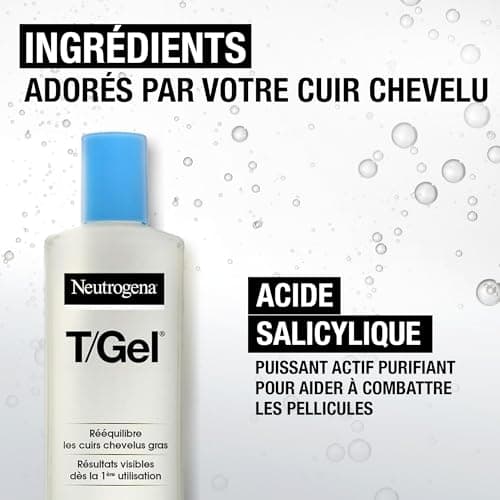 Neutrogena – Anti-dandruff T/Gel Oily Dandruff Shampoo (250ml bottle) – Rebalancing Shampoo for oily scalps – Shampoo with visible results from the first use - Image 6