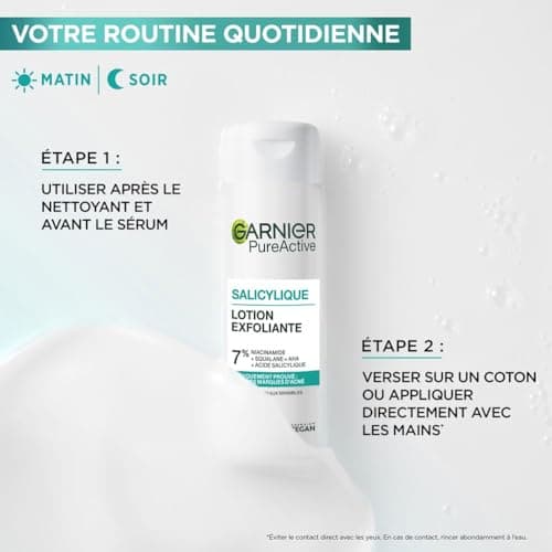 GARNIER Pure Active - Exfoliating Face Care - Reduces Acne Marks & Pores - Niacinamide, AHA & Salicylic Acid - Lightweight Liquid Formula - Vegan & Cruelty Free - Unisex - 120 ml - Image 7