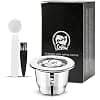 i Cafilas Stainless Steel Refillable Reusable Espresso Crema Coffee Capsule for Nespresso Coffee Machine + 1 Spoon + 1 Brush (Capsule) - Image 2