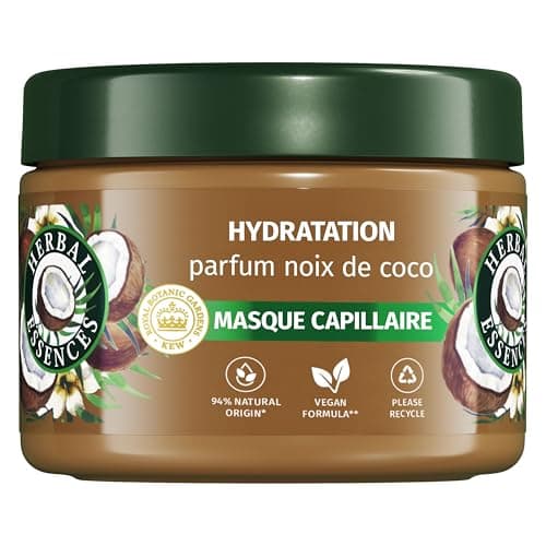 Herbal Essences Hydration Mask Coconut Fragrance 500ml Damaged Hair, Helps Nourish and Smooth, for Soft Hair, Naturally Derived Ingredients, Vegan and Not Tested on Animals - Image 3
