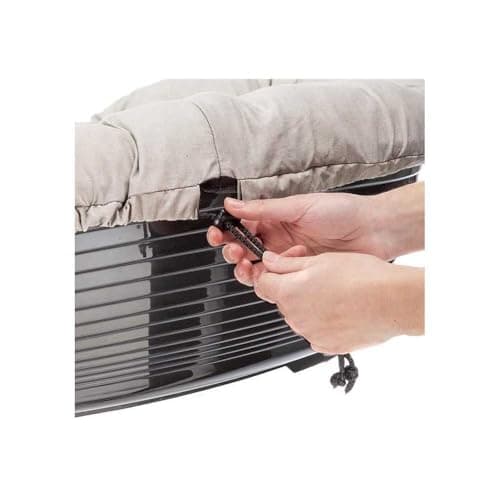 Ferplast Panier Chien et Chat avec Coussin SOFA' 2 en Coton Lavable, Lit pour Chien et Chat en Plastique Rembourré, Corbeille en Plastique, Fond Perforé, Antidérapant, 52 x 39 x h 21 cm, Taupe - Image 6
