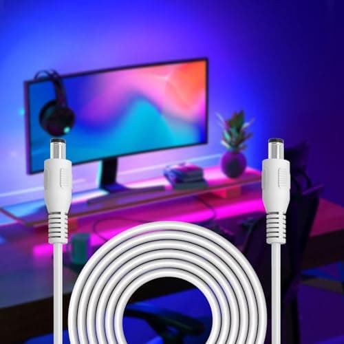 Câble d'alimentation, de 3 m, de rechange, compatible avec Philips HUE Lightstrip Plus (White and Color Ambiance) V3, V4 avec Bluetooth (emballage violet), rallonge d'alimentation de rechange pour - Image 8