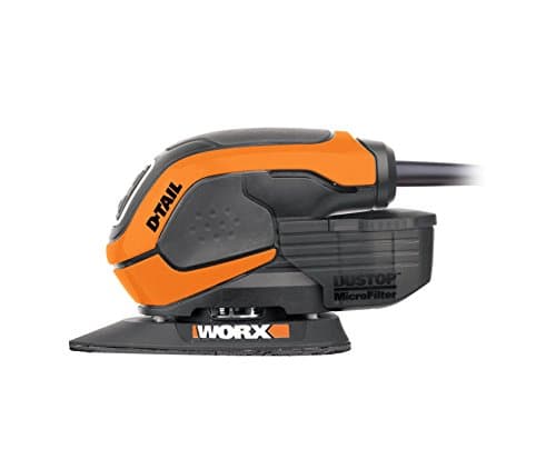WORX Ponceuse Delta Multifonction 65W WX648, Enlèvement de Matière Elevé sur le Bois, Système de Fixation Rapide de l'Abrasif, Système Anti Poussière, Confortable, Livré Avec Accessoires - Image 3