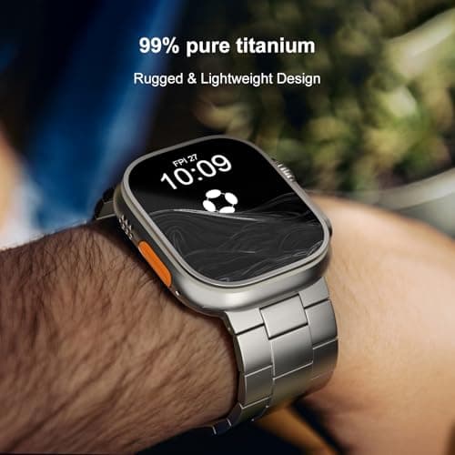 Titanium Band for Apple Watch ULTRA & ULTRA 2: 49mm Adjustable Magnetic Titanium Band for Apple Watch - Lightweight Magnetic Band for iWatch Apple Watch ULTRA 2 (49mm) - Image 5