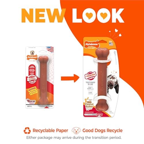 Nylabone Dura Heavy Duty Chew Toy, Bacon Aroma Chew Toy for Extreme Chewing Dogs, Large, Fits Large Dogs up to 23 Kilograms - Image 4