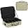 junzan Grand sac de rangement de maquillage vichy plat avec séparateurs et sangle réglable, vert sauge, 14.6 x 10.6 x 4.7 inches, Coloré - Image 2
