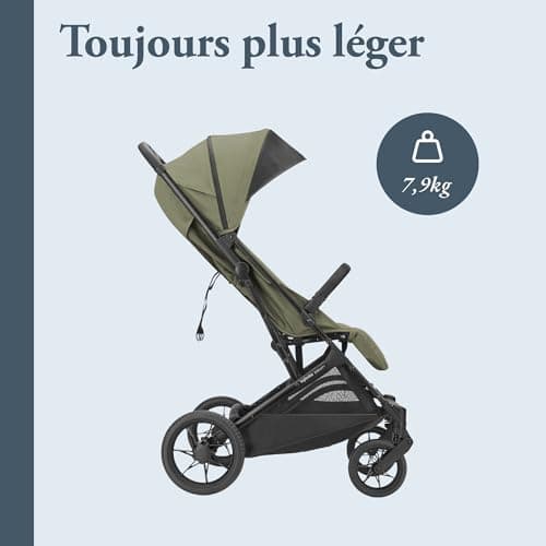 Inglesina Zenit 2 Poussette, Sequoia Green, Compacte et Légère, Jusqu’à 22 kg, Dossier Inclinable 170°, Roues avec Suspension, Assise Spacieuse, Exclusivité Amazon - Image 5