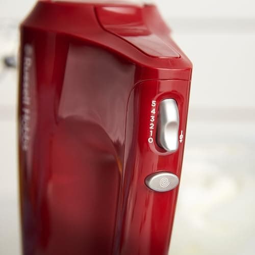 Russell Hobbs Electric Beater [Hand Mixer & Blender] Desire Red (5 Speed + Turbo, 2 Whisks and Dough Hooks Chrome Dishwasher Safe, Ergonomic, Base, 350W) 27152-56 - Image 7