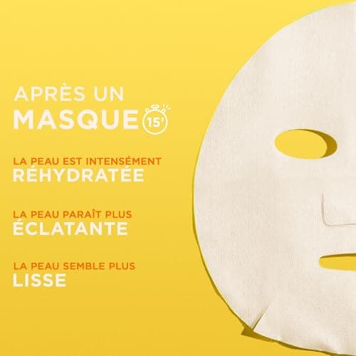 GARNIER Skin Active - Lot De 5 Masques Tissu Booster D'Éclat - Illumine, Hydrate & Repulpe La Peau - Vitamine C Et Acide Hyaluronique - Vegan & Cruelty Free - Peaux Ternes - x5 - Image 4