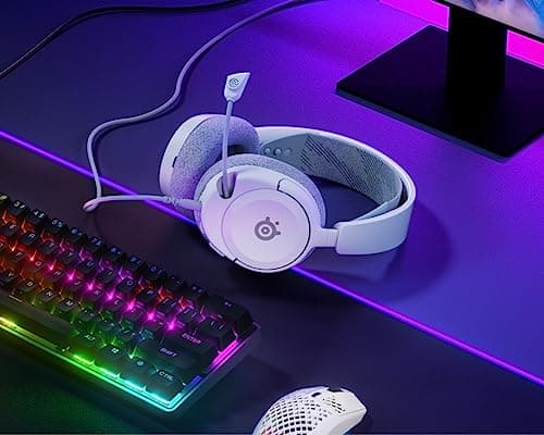 SteelSeries Arctis Nova 1 Multi-System Gaming Headset — Hi-Fi with Drivers — 360° Space Sound — Memory Foam Ear Pads — Noise Cancelling Microphone — PC, PS5, PS4, Switch, Xbox - White - Image 3