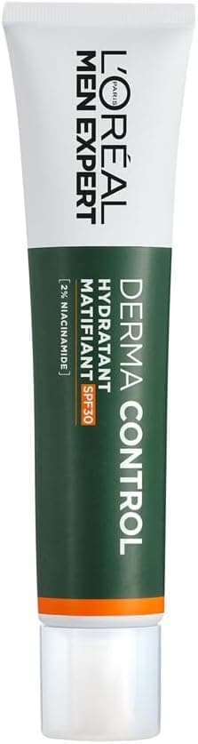 L'Oréal Men Expert - Matifying Moisturizer SPF30 - Care with UV Protection - Rebalances Oily Areas of Skin - Enriched with Niacinamide - Derma Control - 40 ml - Image 1