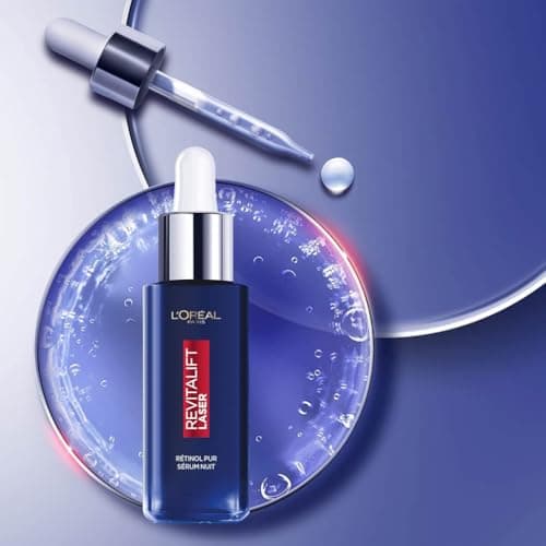 L'Oréal Paris - Retinol Anti-Wrinkle Night Serum - Special Anti-Aging Facial Care for Deep Wrinkles - Firming & Supple Skin - All Skin Types - Revitalift Laser - 30 ml - Image 4