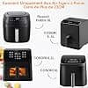 YINGRACE 23CM Air Fryer Accessories, Silicone Mould for Russell Hobbs XXL 8L 8.3L, Cecotec 7.6L, COSORI 6L/6.2L/6.4L, Foldable and Reusable Instead of Baking Paper Oil-free Fryer Accessory - Image 3