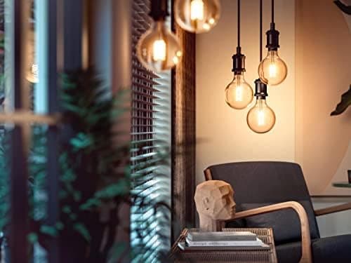 Philips Hue White Ambiance Smart LED Bulb E27 Filament G93 Globe Bluetooth Compatible with Alexa, Google Assistant and Apple Homekit - Image 8