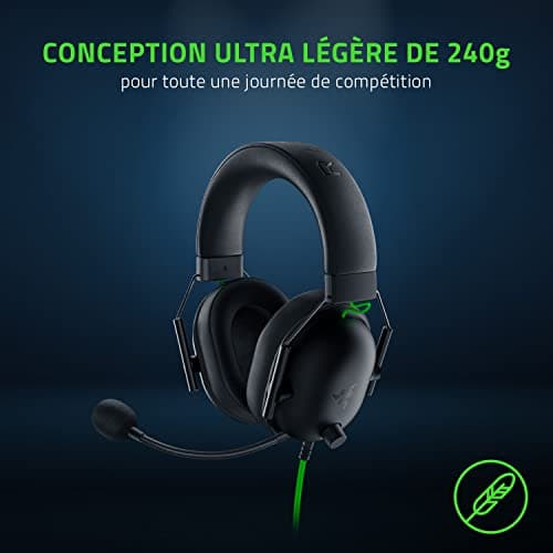 Razer BlackShark V2 X USB Wired Esports Gaming Headset (50mm TriForce Speakers, Noise Cancellation, 240g Ultra-Light Construction, 7.1 Surround Sound) Black - Image 6
