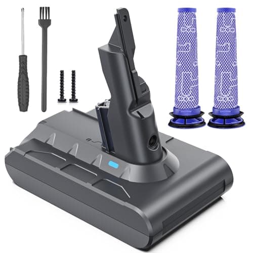 Keenstone 8000mAh Battery for Dyson V7 Motorhead Animal Trigger Pro Fluffy Mattress Absolute SV11 Vacuum Cleaner with 2 Filters, Screws and Screwdriver - Image 2