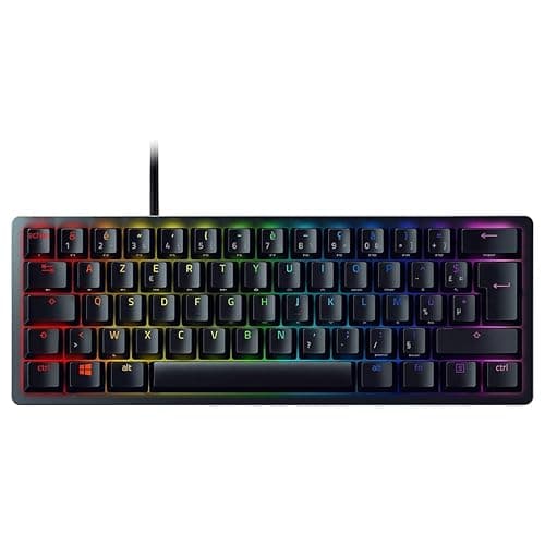 Razer Huntsman Mini (Switches Red) - 60% Compact Gamer Keyboard (Silent and Linear Opto-Mechanical Switches, PBT Keys, Detachable USB-C Cable) AZERTY Keyboard | Black - Image 2
